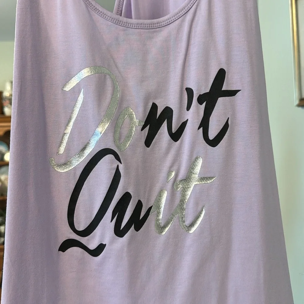 Don’t Quit lavender run tank - Picture 2 of 4